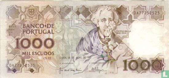 Portugal 1000 escudos  26-07-1990 - Afbeelding 2