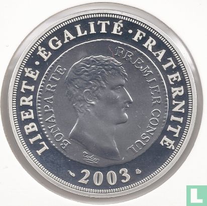 Frankrijk 1½ euro 2003 (PROOF) "Bicentennial of the franc germinal" - Afbeelding 1