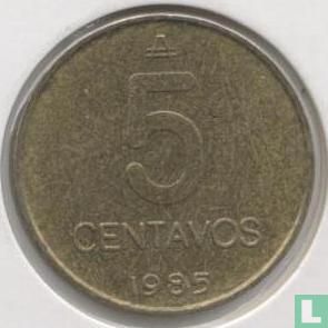 Argentinië 5 centavos 1985 - Afbeelding 1
