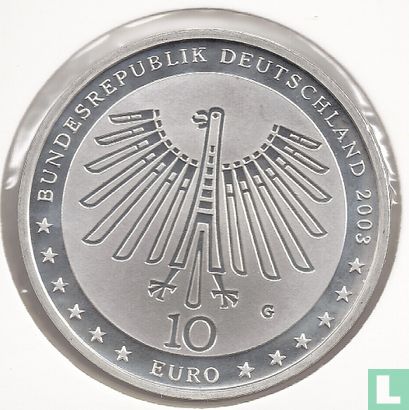 Allemagne 10 euro 2003 "200th anniversary of the birth of Gottfried Semper" - Image 1
