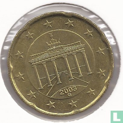 Allemagne 20 cent 2003 (G) - Image 1