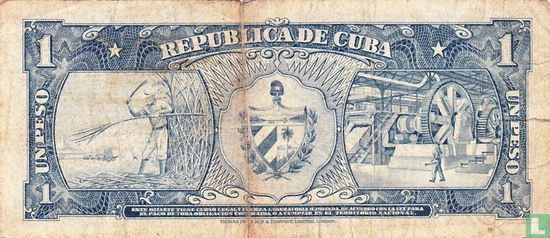 peso Cuba 1 1959 - Image 2
