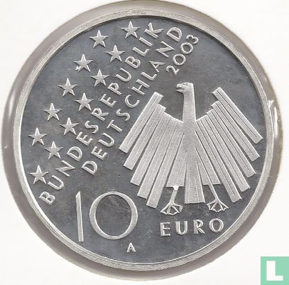 Duitsland 10 euro 2003 "50th Anniversary of the Ill-fated East German Revolution" - Afbeelding 1