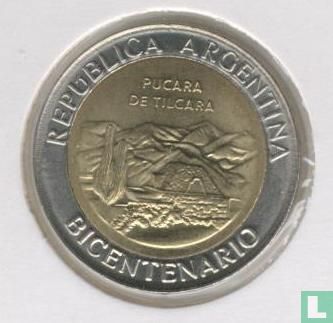 Argentinië 1 peso 2010 "Bicentenary of May Revolution - Pucará de Tilcara" - Afbeelding 2