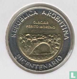 Argentinië 1 peso 2010 "Bicentenary of May Revolution - Glaciar Perito Moreno" - Afbeelding 2