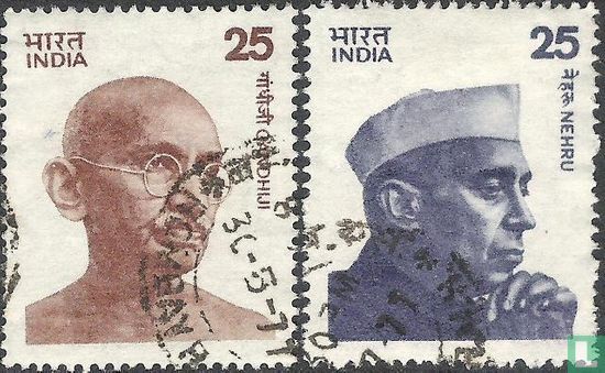 Gandhi und Nehru 