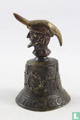 Bronzen bel met nar - Image 1