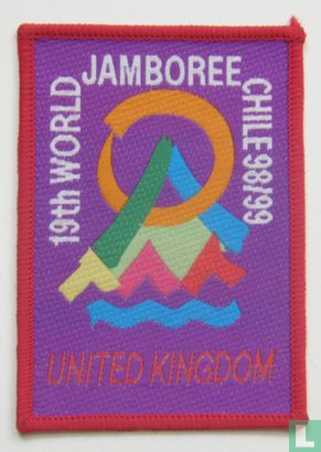 United Kingdom contingent (official badge) - 19th World Jamboree (red border)