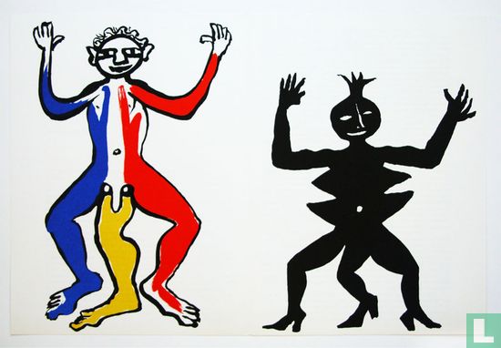 Litho 'Two figures (male and female)' - Afbeelding 1
