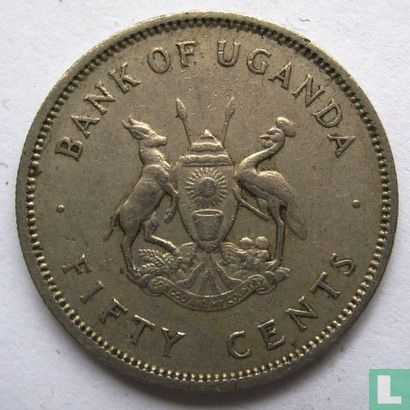 Uganda 50 cents 1966 - Image 2
