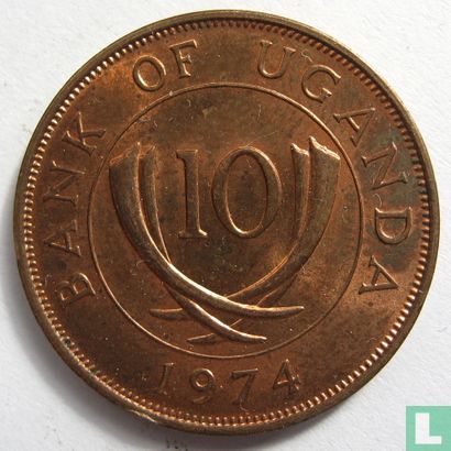 Ouganda 10 cents 1974 - Image 1