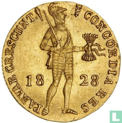 Pays-Bas 1 ducat 1828 (caducée) - Image 1