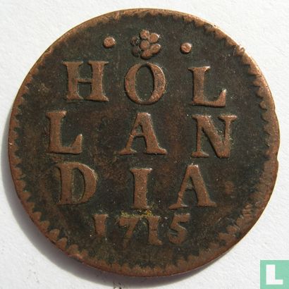 Hollande 1 duit 1715 - Image 1