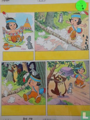 Walt Disney - Hiawatha - origineel - dubbelpagina      - Afbeelding 3