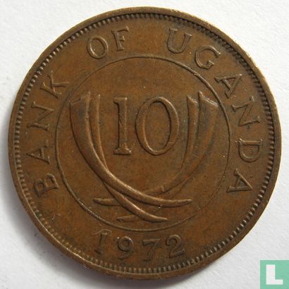 Uganda 10 cents 1972 - Image 1