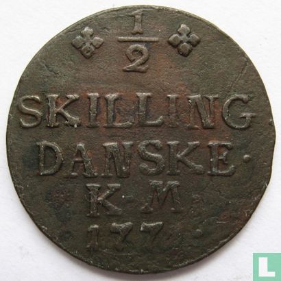Dänemark ½ Skilling 1771 (C - 16 mm) - Bild 1