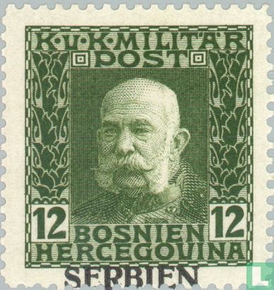 Franz Joseph I, with overprint