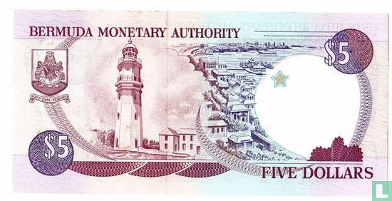 Bermuda $ 5 1992 - Image 2