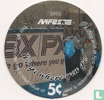 AAFES 5c 2003 Military Picture Pog Gift Certificate 3J51 - Afbeelding 1