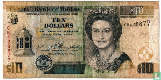 Belize 10 dollar 1997 - Image 1