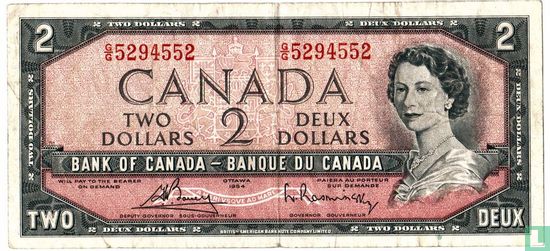 CANADA 2 Dollar  1967 (normal type) - Image 1