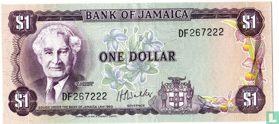 Jamaica 1 Dollar ND (1976/L1960) - Afbeelding 1