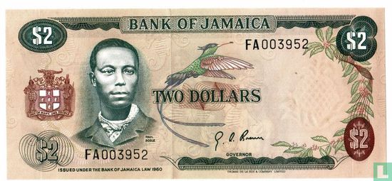 Jamaica 2 Dollars 1973 (L1960) - Image 1