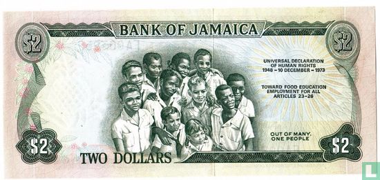 Jamaica 2 Dollars 1973 (L1960) - Image 2