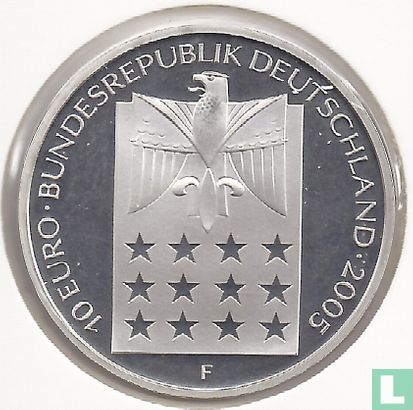 Duitsland 10 euro 2005 "100 years of the Nobel Peace Prize obtained by Bertha von Suttner" - Afbeelding 1