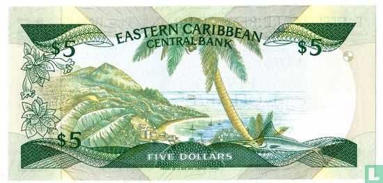 Oost. Caraïben 5 Dollars G (Grenada) - Afbeelding 2