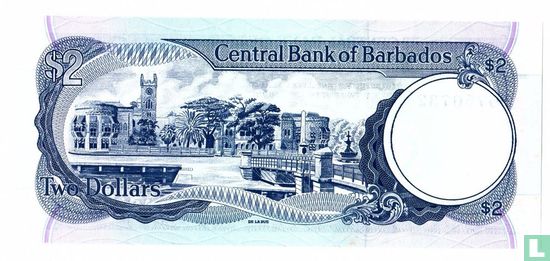BARBADE 2 Dollars 1986 - Image 2