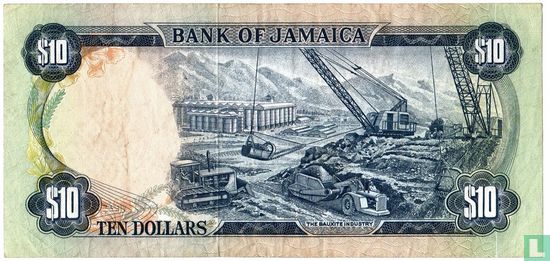 Jamaïque 10 Dollars ND (1976/L1960) - Image 2