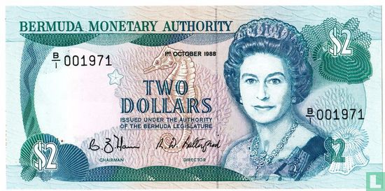 Bermuda 2 Dollar 1988 - Afbeelding 1