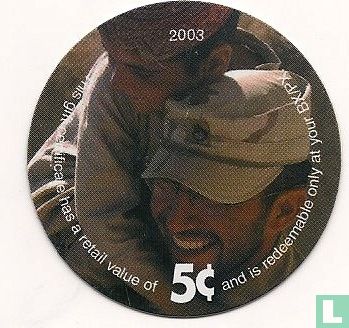 AAFES 5c 2003 Military Picture Pog Gift Certificate 3D51 - Image 1