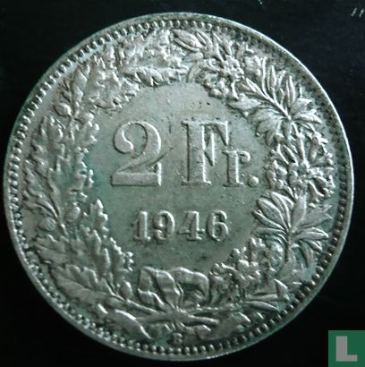 Zwitserland 2 francs 1946 - Afbeelding 1