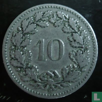 Zwitserland 10 rappen 1884 - Afbeelding 2