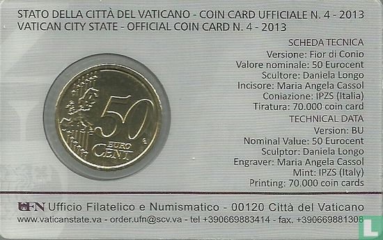 Vaticaan 50 cent 2013 (coincard n°4) - Afbeelding 2