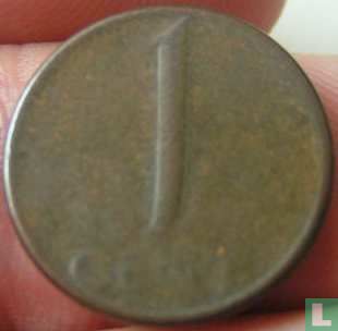 Pays-Bas 1 cent 1963 (fauté) - Image 1