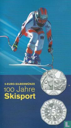 Autriche 5 euro 2005 (special UNC) "100th anniversary of sport skiing" - Image 3
