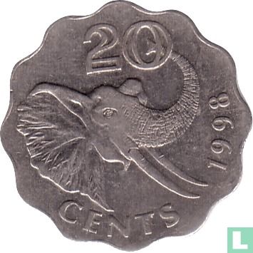 Swaziland 20 cents 1998 - Afbeelding 1