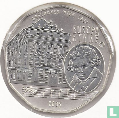 Austria 5 euro 2005 (special UNC) "10th anniversary Austrian membership of European Union - European Union hymn" - Image 1