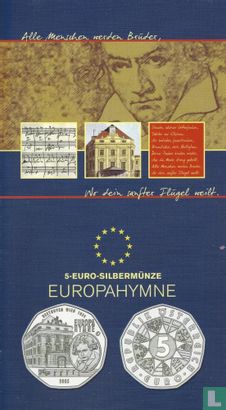 Österreich 5 Euro 2005 (Special UNC) "10th anniversary Austrian membership of European Union - European Union hymn" - Bild 3