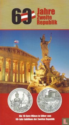 Oostenrijk 10 euro 2005 (special UNC) "60th anniversary of the Second Republic" - Afbeelding 3