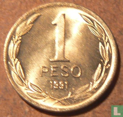 Chili 1 peso 1991 - Afbeelding 1