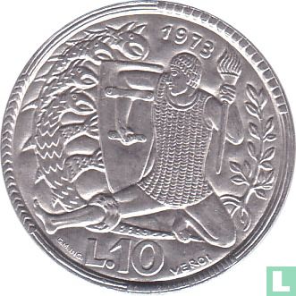 San Marino 10 lire 1973 - Afbeelding 1