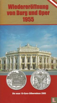 Österreich 10 Euro 2005 (Special UNC) "50th anniversary Reopening of the Burg theater and opera" - Bild 3