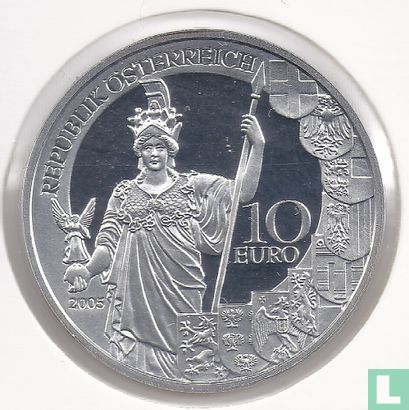 Autriche 10 euro 2005 (BE) "60th anniversary of the Second Republic" - Image 1