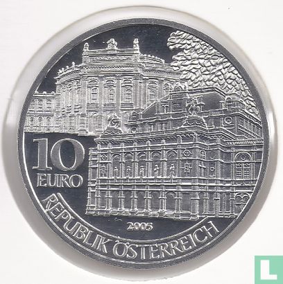 Austria 10 euro 2005 (PROOF) "50th anniversary Reopening of the Burg theater and opera" - Image 1