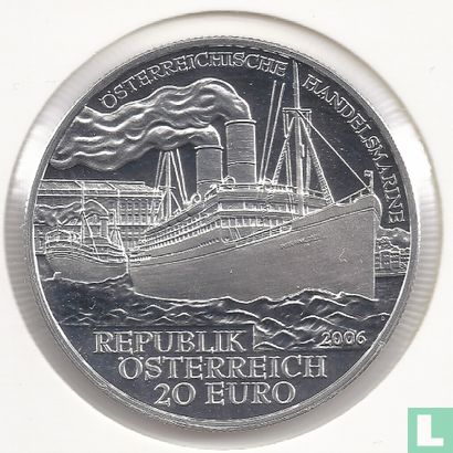 Autriche 20 euro 2005 (BE) "Austrian navy and merchant marine - Austrian merchant marine" - Image 1
