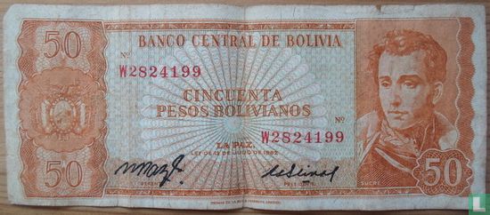 Bolivianos de pesos 50 Bolivie 1962 - Image 1